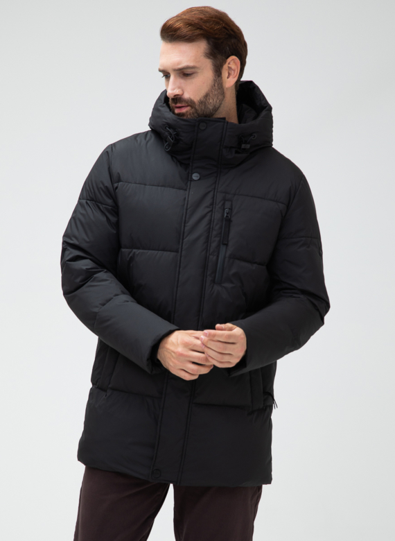 Мужской пуховик с капюшоном 