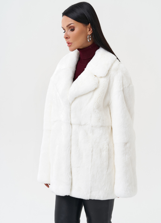 фото Шуба из меха кролика модель № 28139