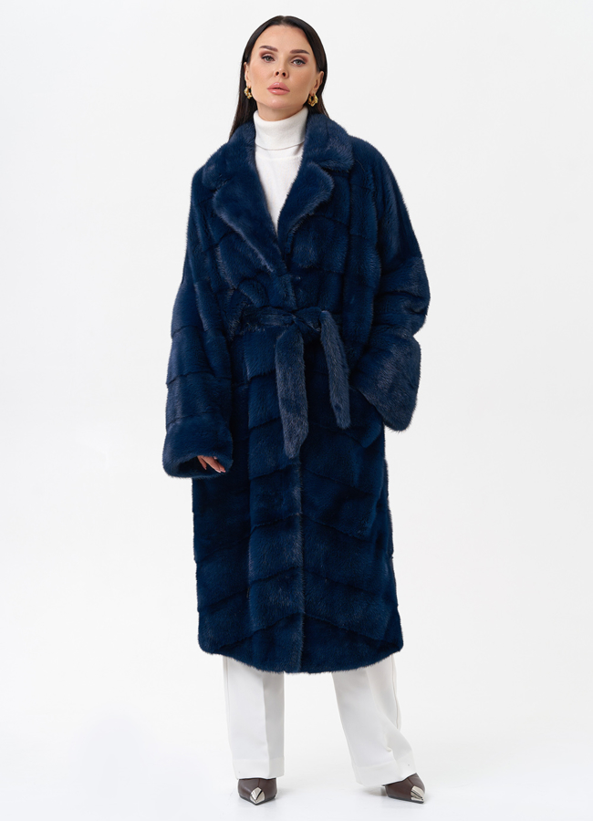 Длинная шуба с английским воротником модель № 26644 универмаг малина