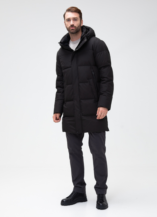 Мужской пуховик с капюшоном  модель № 28406 в рассрочку