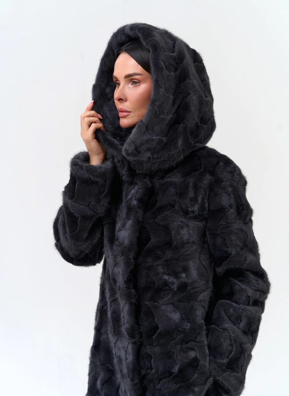 Шуба из меха норки фото