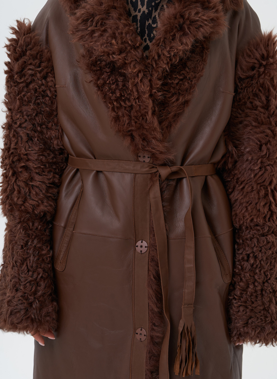 Двухсторонняя натуральная дубленка