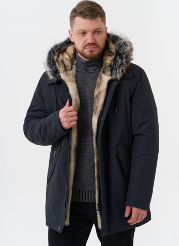 Парка мужская на мехе из волка