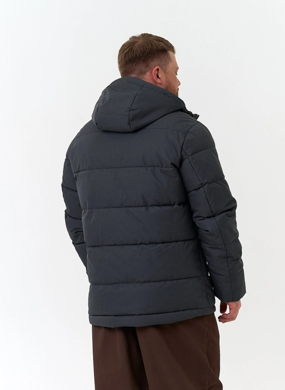 Мужской пуховик с капюшоном фото