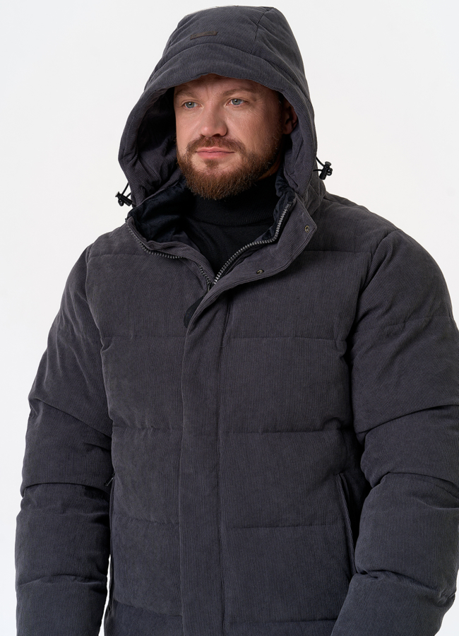 Мужской вельветовый пуховик модель № 31467 универмаг малина