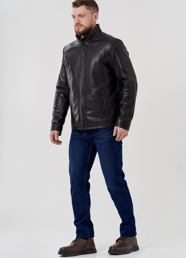 Мужская куртка из натуральной кожи  модель № 24395 универмаг малина