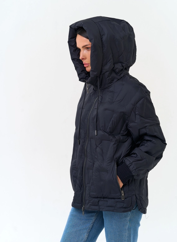 Женская двухстороняя куртка с капюшоном фото