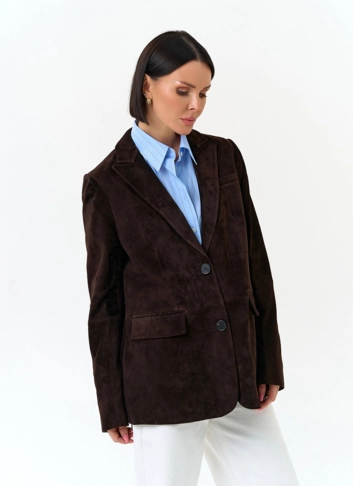 Женский замшевый жакет